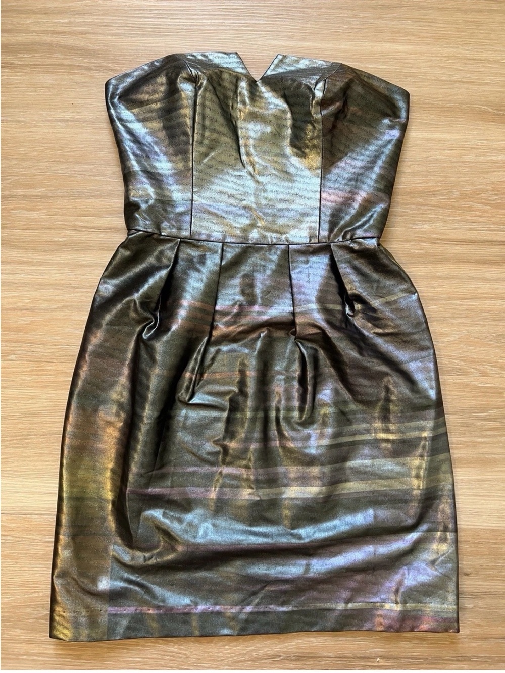 Amanda Uprichard Strapless Metallic Cocktail Dress Size small 2 P Whimsygoth